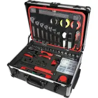 BRÜDER MANNESMANN M29076: Juego de herramientas de 211 piezas, marca , en carro de aluminio