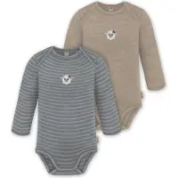 Normani Pijama entero/body 'Auckland' azul ahumado / marrón claro / gris