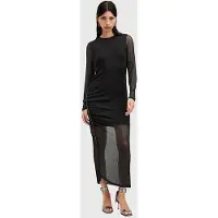 AllSaints Nora Sparkle Dress Black Shimmer Talla: 8 | Vestidos Midi Outlet | Mujer | Negro