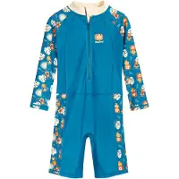 Playshoes Protección UV 'Dschungel' crema / amarillo / petróleo / naranja
