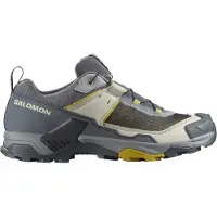 Salomon - Zapatillas de senderismo Hombre - X Ultra 5 M Monument / Turbulence / Spicy Mustard - Talla 40 2/3 - Gris