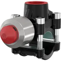 Flamco Acoplamiento de conexión rápida FL T-plus de 3/4 para tubo roscado de acero, con rosca Rp de 1/2