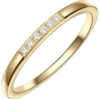 Glanzstücke Anillo dorado / transparente