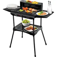Unold 58565: Parrilla eléctrica de pie/mesa, 1600 vatios, con termostato
