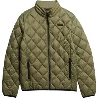 Superdry para hombre. M5012145A Chaqueta Diamond Acolchada verde (L), Casual, Nylon, outlet 2026.
