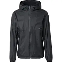 Superdry para hombre. M5012101A Chaqueta cortavientos con capucha y logotipo negro (XXL), Casual, Sostenible, Nylon reciclado, outl