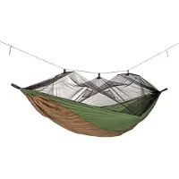 Amazonas - Hängematte Moskito-Aventure Thermo - Hamaca size 2,75 x 1,4 m, gris/oliva/marrón