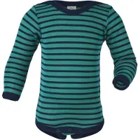 Engel - Baby Long-Sleeved Bodysuit with Press Studs, Striped size 74/80, azul/turquesa