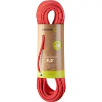 Edelrid - Cuerdas Escalada - Eagle Lite Eco Dry 9,5Mm Neon Coral - Talla 60 m - Rojo
