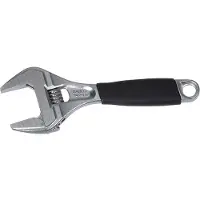 Bahco Llave de tubo ajustable Rollgabenschlüssel, longitud 170 mm, capacidad 32 mm, mango ergonómico, boca de 15 grados, versión corta - 9029C