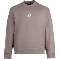 Armani Exchange Sudadera marrón claro / blanco