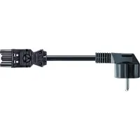 Bachmann CABLE DE CONEXIÓN PARA APARATOS , con toma de tierra de protección/conector de aparato GST18-3, sin halógenos, color negro, 2 metros
