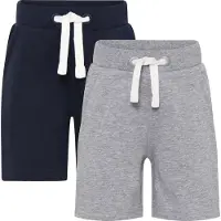 Minymo - Boy's Basic 53 Sweat Short (2-Pack) - Pantalones cortos size 116, gris