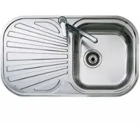 Teka Stylo 1C 1E, Lavabo de encimera, Rectangular, Acero inoxidable, Acero inoxidable, 1 lavabo, Rectangular