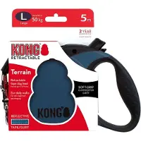Kong Retractable Leash Terrain - L - Azul