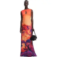Desigual , Vestido diseñado por Mr. Christian Lacroix, Viscosa, Rojo, M