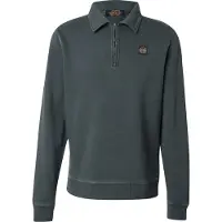 Superdry para hombre. M2013776A Sudadera con media cremallera y costuras en contraste negro (XXL), Casual, Algodón, outlet 2026.