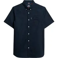 Superdry para hombre. M4010944A Camisa Oxford marino (S), Casual, Algodón, Manga corta, outlet 2026.