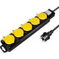 Logilink LPS255: Distribuidor de enchufes para exteriores, de 5 enchufes, color , IP44