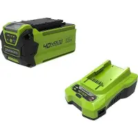 Greenworks 2936607, Kit de batería y cargador, de iones de litio (Li-Ion), 2 Ah, 40 V, , para taladros y martillos percutores