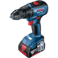 Bosch Taladro atornillador inalámbrico GSR 18V-50 + 2 baterías de 2,0 Ah + cargador GAL 18V-20 + 43 accesorios + bolsa de transporte