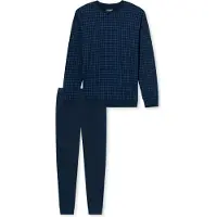 Schiesser Pijama largo ' Nightwear Serie ' navy / azul cian