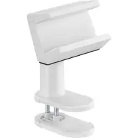 InLine Abrazadera de mesa para regletas de enchufes, giratoria, con muelle, color blanco