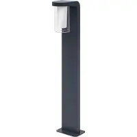 Ledvance Smart+ Cascade Multicolor, iluminación inteligente para zócalos/postes, con conexión Wi-Fi, color gris, fabricada en aluminio y vidrio, luz blanca cálida, 3000 K
