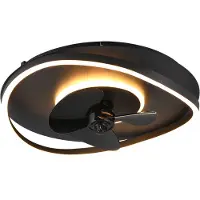 Reality Ventilador de techo con lámpara LED y mando a distancia, color negro, diseño moderno, modelo SORTLAND R67393132