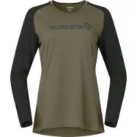 Norrøna - Women's Fjørå Equaliser Lightweight Long Sleeve - Maillot de ciclismo size S, oliva