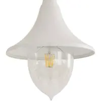 LINDBY Lámpara de exterior Madea, blanca, 2 luces, 213 cm, E27, IP44