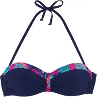 LASCANA Top de bikini navy / turquesa / azul oscuro / rosa oscuro