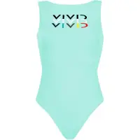 Vivid Traje de baño aqua / rojo / negro / blanco