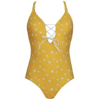 Vivid Traje de baño amarillo / blanco