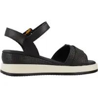Carmela para mujer. 16222701-NEGRO Sandalias 162227 negro (39), Tela, 5 a 8cm, Hebilla, Casual, outlet 2026.