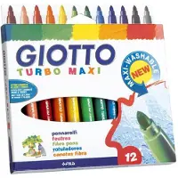 Giotto Turbo Maxi, rotuladores de fieltro, color marrón, paquete de 12 unidades