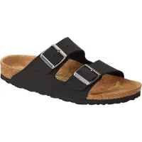 Birkenstock Zapatos abiertos 'Arizona Vegan Birkibuc Narrow Fit Earthy Black' negro