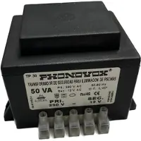 Phonovox Transformador de seguridad para iluminación de piscinas tp31050, 50 VA, 12 V, 230 V, 50-60 Hz, 9,8 x 7,9 x 6,4 cm