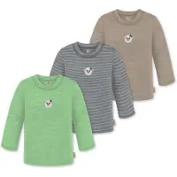 Normani Camiseta 'Taupo' beige oscuro / gris oscuro / gris moteado / verde claro