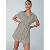 Willa Vestido camisero 'Wilhelmina' negro / blanco