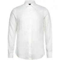 Armani Exchange para hombre. XM001221AF14619U0001 Camisa Fit Lino blanco (L), Casual, Fiesta, Clásico, Manga larga,