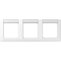 JUNG Marco JG, triple, horizontal, modelo AS5830NAWW, campo de texto en color blanco alpino