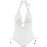 LASCANA Traje de baño marrón / blanco