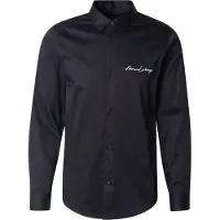 Armani Exchange para hombre. XM001224AF10192UB101 Camisa Elástica marino (M), Casual, Algodón, Clásico, Manga larga,