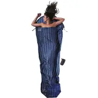 Cocoon - MummyLiner Silk - Saco de dormir de viaje size 241 x 90/56 cm, azul/gris