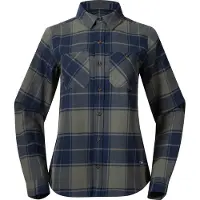 Bergans - Women's Nordmarka Flannel Shirt - Camisa size XS, azul/gris
