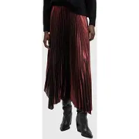 AllSaints Phia Metallic Skirt Metallic Red Talla: 8 | Faldas Midi Outlet | Mujer | Rojo