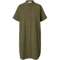 Selected Vestido camisero 'SLFBLAIR' oliva