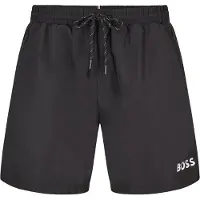 BOSS para hombre. 50514429 Bañador Starfish negro (L), Beachwear, Poliéster Reciclado, Sostenible, outlet 2026.