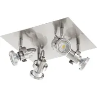 Eglo Tukon 3, 3 puntos de luz, bombillas no reemplazables, 6,6 W, 3000 K, 240 lm, níquel